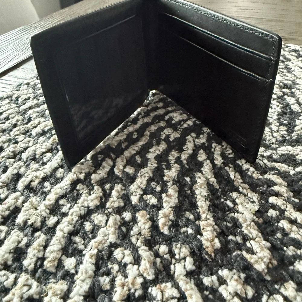 Coach Midnight Black Leather Card Holder